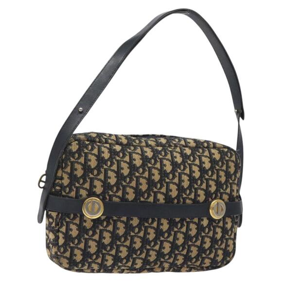 DIOR Trotter Canvas Shoulder Bag Navy - Picture 1 of 16